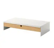 Ikea ELLOVEN Bamboo Monitor stand with drawer white Computer Desk Office Decor