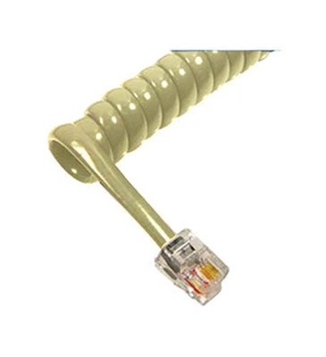 One (1) Ash Twelve Foot Long Telephone Handset Coil Cord, New