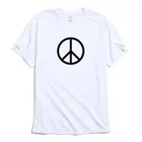 在飛比找Yahoo!奇摩拍賣優惠-PEACE Logo 短袖T恤 2色 歐美潮盤時尚世界和平反