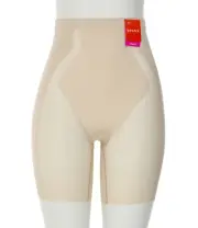 Spanx L1254 Women's Beige Solid High Waist Slimming Shorts Shapewear Size L