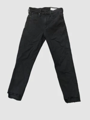$198 Rag & Bone Women's Black High Waist Cigarette Fray Hem Jeans Pants Size 27