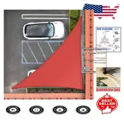 Heavy Duty 200GSM Red Triangle Shade Sail with 95% UV Blockage - Custom Sizes