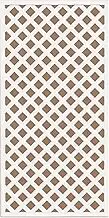 Outdoor Partition Screens Courtyard Garden Edge Fence Board,Fence Partition,Plant Support Frame for Patio Deck Lawn(White,90x150cm)