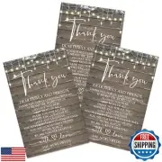 Chinco 100 Pieces Wedding Thank You Cards Thank You Place Setting Wedding Gre