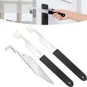 3 Pcs Multipurpose Spring Steel Firefighting Tool with Door Opener Kit, Fire Pick Door Openner, for First Responders Silver