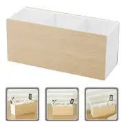 Wooden Storage Box Multi-grid Pen Case Desktop Organizer Organiser