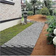 Gravel Grid 4" Thick Retaining Wall Reinforcement Mesh for Gravel Stabilization and Landscaping Driveway Paddock Ramps Ground Grid with 10 Stakes 5/6/7/8/9/10m Length 2" Height Durable