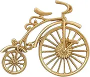 [Knighthood] Brooch Lapel Pin for Men Frosted Gold Vintage Cycle Broochfor Suit Tuxedo of Shirts Tie Hat Scarf, Standard, Brass Zinc, No Gemstone