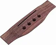 ERINGOGO 4 Strings Strings Rosewood Acoustic Guitar Bridge Replacement Parts Thru Slotted for Folk Bass Easy Mount Sturdy Natural Rosewood Construction DIY Vintage Style