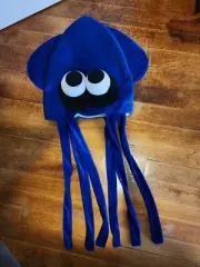 Nintendo Official Splatoon Blue Inkling Squid Hat Cap Rare Promo 2015