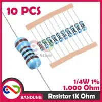 在飛比找蝦皮購物優惠-10x 電阻 1K 1KOHM 1/4W 1 金屬膜