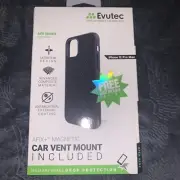 Evutec Aer Series For iPhone 12 Pro Max Karbon Black w/Car Mount Ultra Slim New