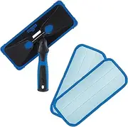 [Unger] ProClean Indoor Window Cleaner, Tool for Window, Glass, and Mirror Cleaning, Streak-Free Results, Reusable Microfiber Pads for Sustainability