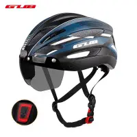 在飛比找Yahoo!奇摩拍賣優惠-GUB-自行車【前後燈】安全帽：多功能護目鏡頭盔 USB充電