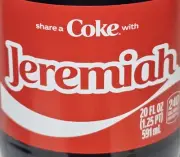 Share A Coke with Jeremiah 2025 Personalized Gift Coca Cola Bottle 20oz