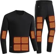 [IMYOGI] Cozy Men Heating Underwear Set USB Electric Thermal Hunting Clothing 22 Zone Winter Warm Base Layer Body Suit for Fishing Skiing