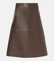 [Toteme] Toteme Leather midi skirt AU 14 brown