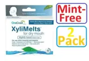 XyliMelts dry mouth discs, mint-free, 40 count, all-natural (2 Pack)