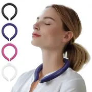 Reusable Neck Ring Coolers Ice Pack - Cooling Wrap - Pack of 2 - Navy and Pink
