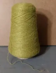 Vintage Caron Rochelle Spooled Cone Wool Blend Knitting Yarn Green Quartz
