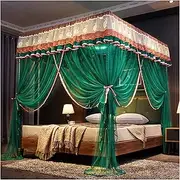 Four Poster Bed Canopy Princess Bed Curtain Canopy for Girls Bed Decoration Luxurious Elegant 3 Openings Mosquito Net for King Size Bed and Large Queen Size Bed(Size:150×200×200cm,Color:B)