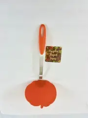 Fall Pumpkin Shaped Spatula Turner 13" L x 5" W orange plastic