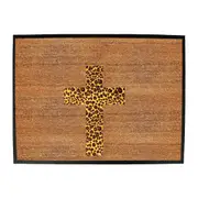 Leopard Cross - Funny Novelty Doormat Man Cave Floor mat