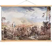 Get this Vintage Solid Wood Scroll Painting and Wall Chart Set of the Knights Templar Medieval Crusader Warrior for Your Room and Office Decoration Needs B20 (60X90 CM)