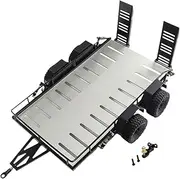 RC Car Trailer with Tire Set, Spare Parts for 1/18 Model, Gray
