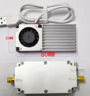 10W 24V RF Power Amplifier 2300-2400MHz Output Output Gain 40dB+heat sinks