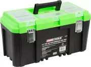 22160 19" Toolbox with Removable Tray, Large Plastic Tool Box with Handle