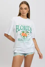 White Graphic Tee Short Sleeve - Size 6XXS, Women's Graphic Tee