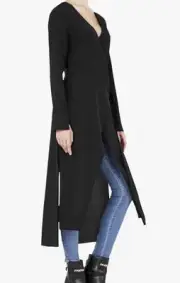 BNWT Sass & Bide Sz 10 “A New Ascending” Black Duster Jacket 100% Silk