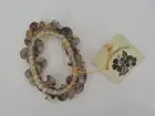 BEACHCOMBERS LIGHT BROWN SAND COLOR ELASTIC BRACELET BEADS COSTUME JEWELRY BEACH