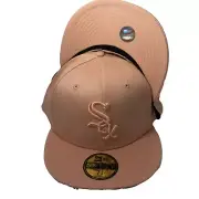 New Era Chicago White Sox Blush Sky 59Fifty Fitted Hat Size 7 3/4