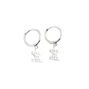 ANYCO Earrings Sterling Silver Punk Geometric Initials ME Label Stud For Women Girl Fashion Stylish Rock Accessories Jewelry Gifts