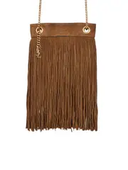 Saint Laurent Small Fringed Hobo Bag in Vintage Suede