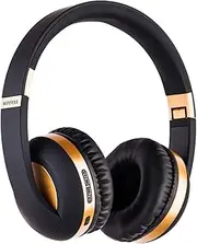 MH4 Head-Mounted BT5.0 Wirel Headset with Microphone Stereo Sound Button Ope ion FM Function Gold