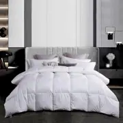 White Down Feather Comforter Twin Size - 600 Fill Power 100% Cotton Down