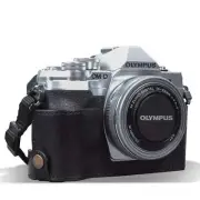 MegaGear Olympus OM-D E-M10 Mark IV Ever Ready Genuine Leather Camera Half Case