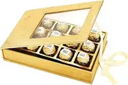Jaiccha Ghasitaram Golden Leather Box of Channa Laddoos.|Diwali Gift,Holi,Rakhi,Valentine,Christmas,Birthday,Anniversary,Her,Him|