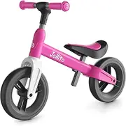 JOLLITO Toddler Balance Bike, Ride On Toys for 18 Months, 2, 3, 4 Years Old Girl & Boy Gifts, Lightweight No Pedal Training Bike with 9 Inches Wheel & Aluminium Frame