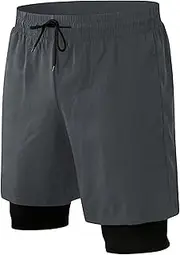 [Maiyifu-GJ] Workout Athletic Shorts for Men Lightweight Bodybuilding Training Shorts Casual Running Short Pants with Pockets