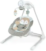 Ingenuity Inlighten 5-Speed Baby Swing - Swivel Infant Seat, 5 Point Safety H...