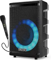 Dolphin SP-807RBT 8" Loud & Crisp Sound Portable Bluetooth Party Speaker w/Light