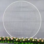 White Diameter 2M Wedding Hoop Round Circle Arch Backdrop Flower Display Stand Frame Background