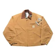 Carhartt JO1 BRN Full Zip Detroit Blanket Lined Jacket Brown Sz 50 Vintage NEW