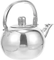 Kichvoe Stainless Steel Teapot with Strainer Coffee Pot Stovetop Tea Kettle Water Pitcher Tea Maker Hot Cold Water Jug Oil Can Serving for Loose Leaf and Tea Bags 2L