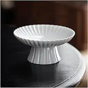 Decorative Bowls Fruit Bowl Countertop Fruit Basket Snack Plate Celadon Fruit Plate Ceramic High-Foot Dessert Plate Living Room Coffee Table Dining Table Snack Plate Fruit Bowl for Kitchen Counter (C