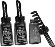 Healeved 3pcs Comb Styling Gel Empty Hair Gel Bottle with Comb Hair Gel Container Empty Hair Wax Gel Bottle Hair Styling Gel Bottle with Comb Refillable Hair Gel Bottle Men Hair Gel Bottle
